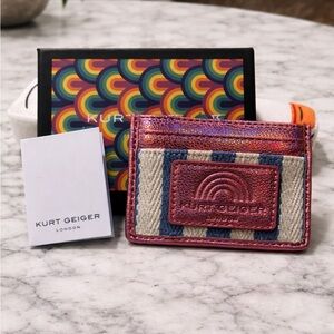 Kurt Geiger Multicolor  Southbank Card Holder with Pink and Blue White
